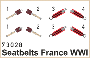 Eduard 73028 Ceintures de sécurité France Première Guerre mondiale SUPERFABRIC 1/72