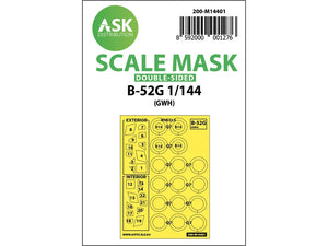 Art Scale Kit M14401 B-52 G Double-Sided Painting Mask for Great Wall Hobby 1/144