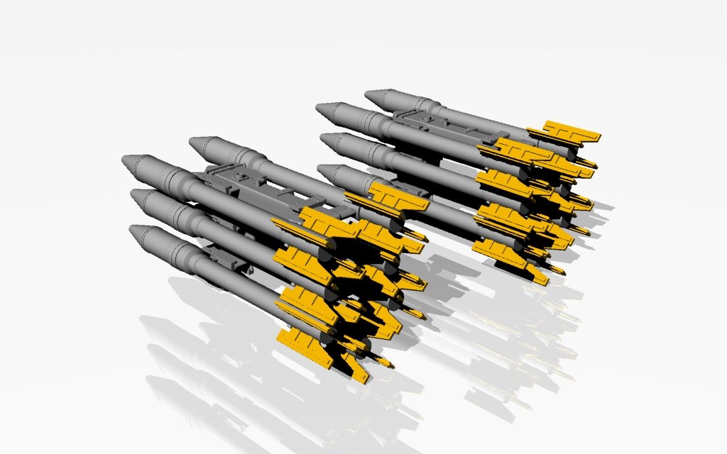 Armory Models ACA4814 S-3K unguided missiles w/ APU-14U launcher rack 1/48 – immagine 4