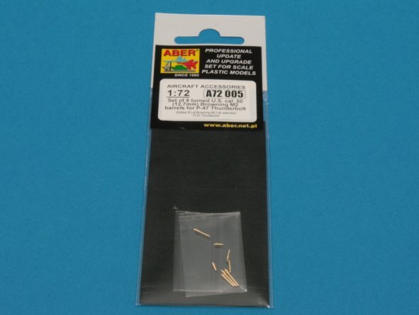 Aber A72 005 Set of 8 turned cal .50 (12,7mm) U.S. Browning M2 barrels for P-47 Thunderbolt 1/72 – immagine 8