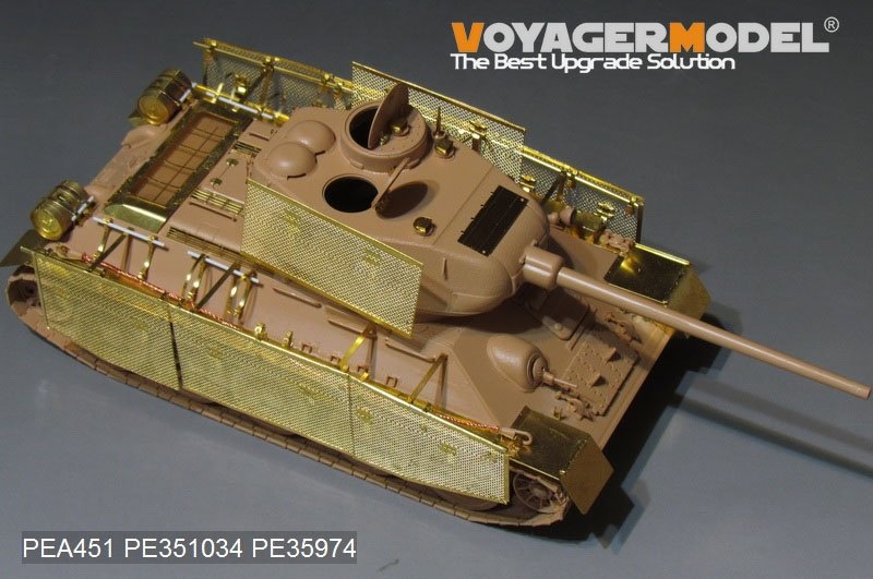 Voyager Model PEA451 WWII Russian T-34/85 &amp;quot;Thoma shields&amp;quot; wire mesh schürzen (GP) 1/35 – immagine 5