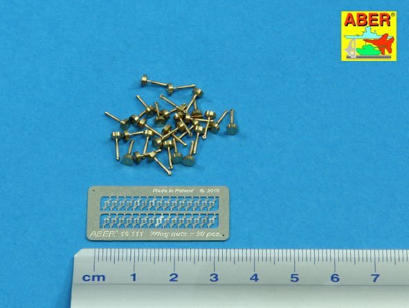 Aber 16111 Wing nuts PE nuts with turned bolt x 30 pcs. 1/16 – immagine 2