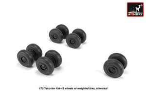 Armory Models AW72061 Yakovlev Yak-42 Clobber roues avec pneus lestés 1/72