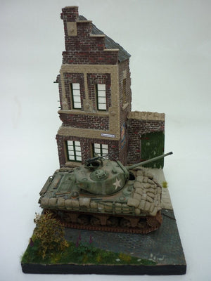 RT-Diorama 35202 Socle de diorama : Ruine de maison en briques 1/35  – image 8