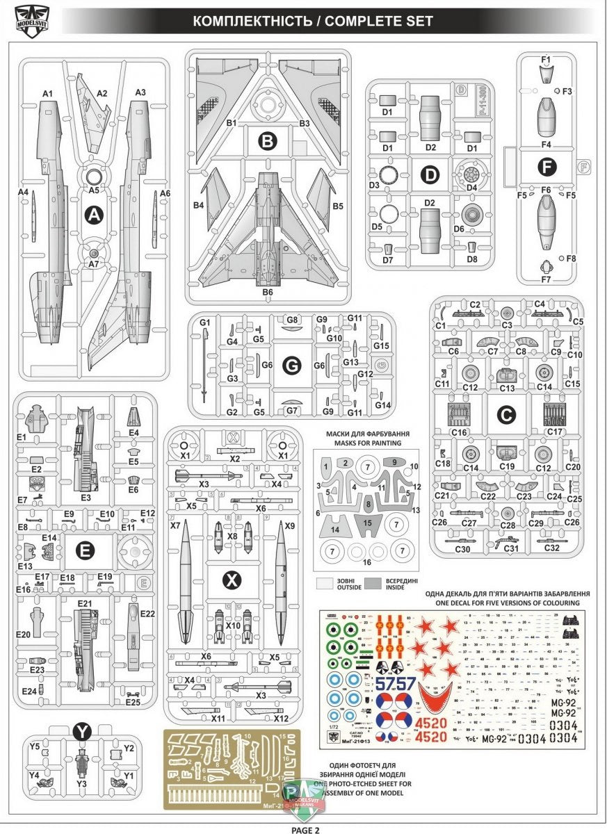 Modelsvit 72042 MiG-21 F-13 Supersonic jet fighter 1/72 – Bild 6