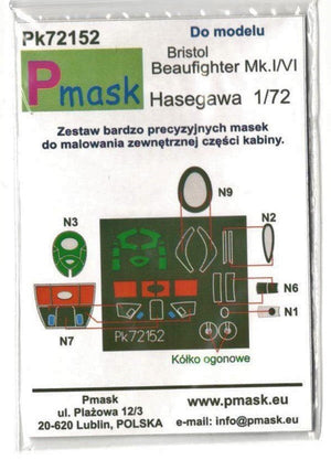 Maquette P-Mask PK72152 Bristol Beaufighter Mk.I/VI (Hasegawa) au 1/72