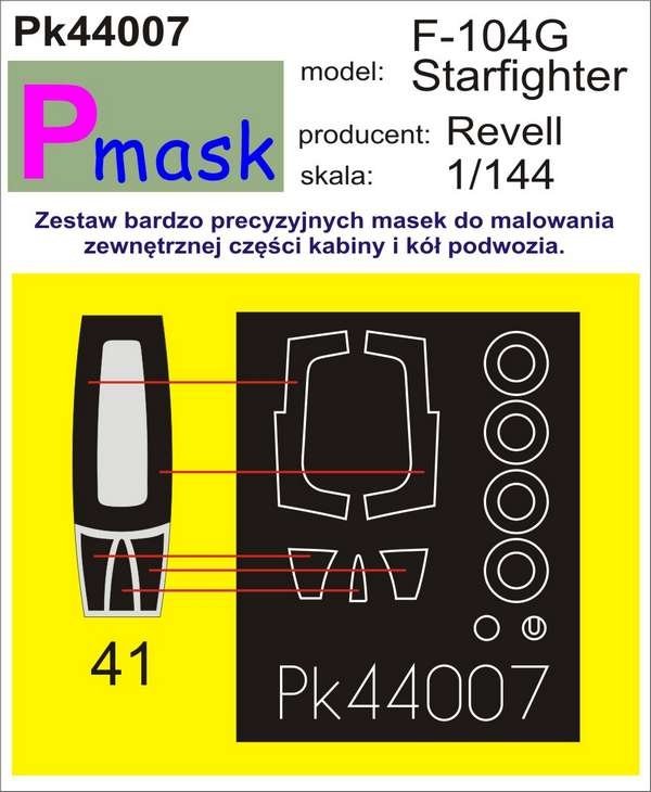 P-Mask PK44007 F-104 G STARFIGHTER (REVELL) 1/144