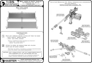 Master GM-35-066 Łączniki pasa nabojowego i puste łuski do karabinu Browning M2 .50 cal (150 szt.+150 szt.) 1/35 – immagine 9