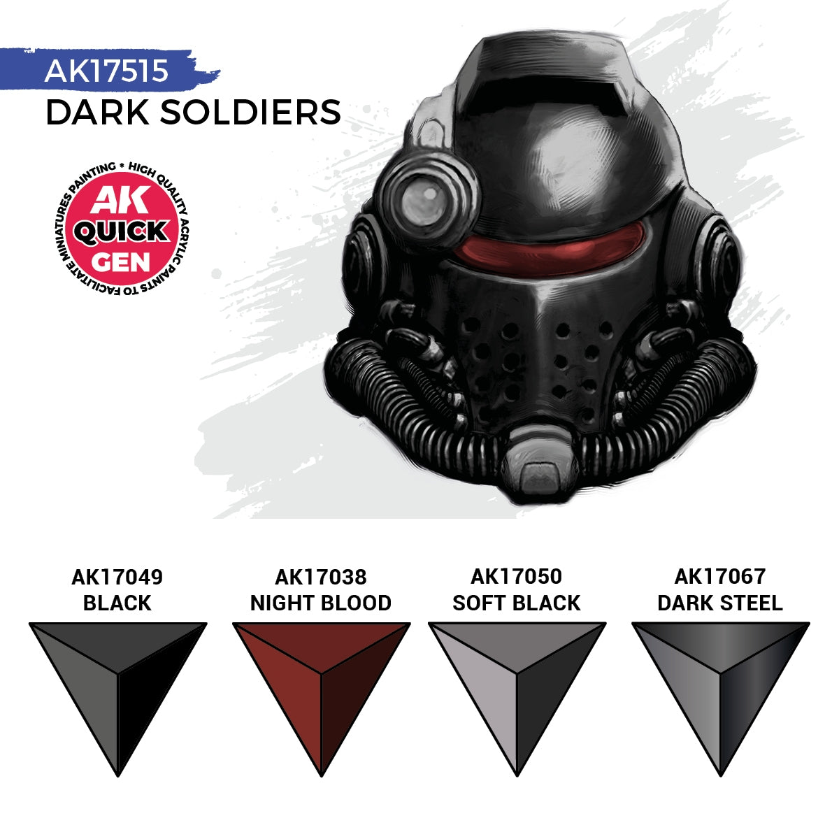 AK Interactive AK17515 DARK SOLDIERS – QUICK GEN SET 4x18ml
