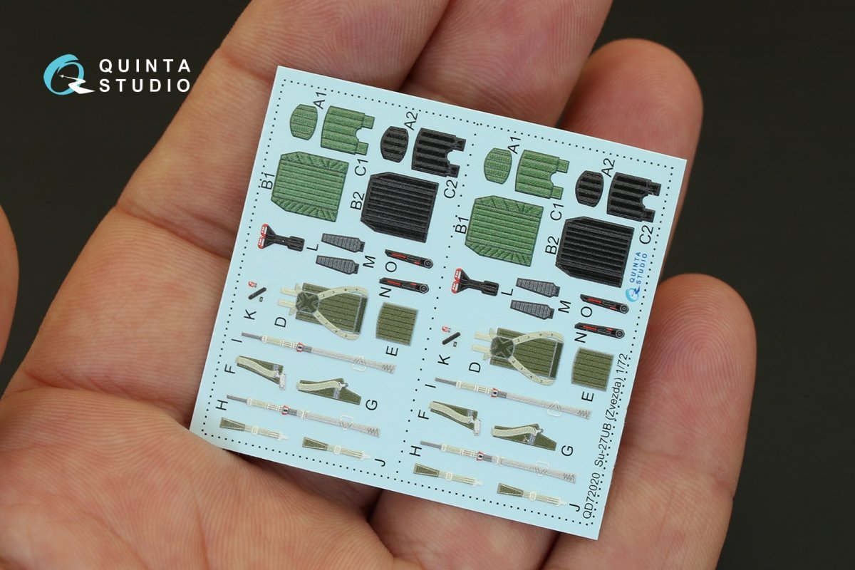 Quinta Studio QD48001 Yak-3 3D-Printed &amp;amp; coloured Interior on decal paper (for 4814 Zvezda kit) 1/48 – imagen 4