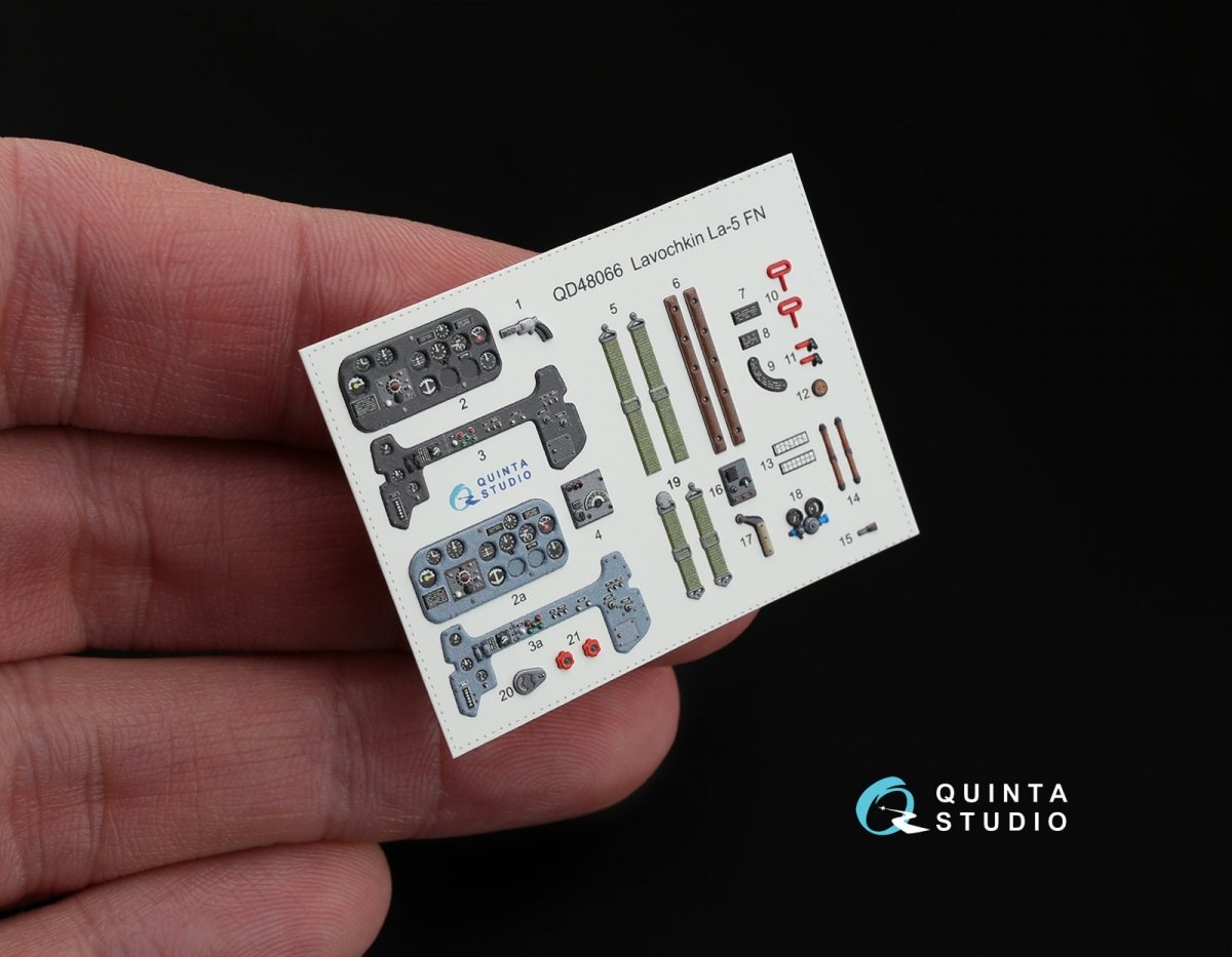 Quinta Studio QD48066 La-5FN 3D-Printed &amp;amp; coloured Interior on decal paper (for Zvezda kit) 1/48 – immagine 3