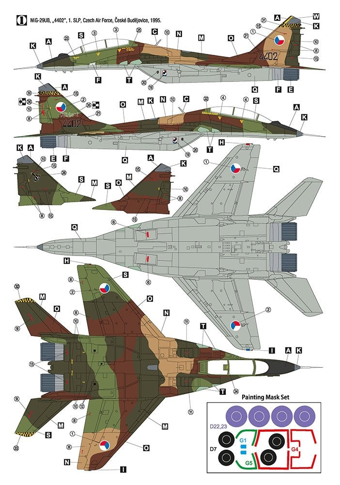 Hobby 2000 48026 MiG-29UB Czech &amp;amp; Slovak Air Force 1/48 – Bild 4