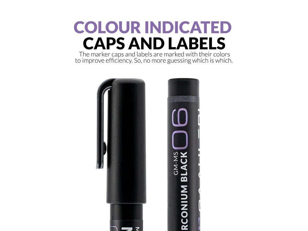 Gaahleri GM-MS06 Metallic Series Markers Zirconium Black