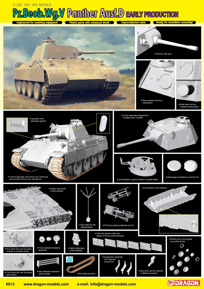 Dragon 6813 Pz.Beob.Wg.V Ausf.D Early Production 1/35 – immagine 2