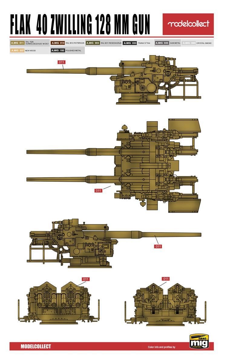Modelcollect UA72150 WWII Germany landcruiser p.1000 ratte weapon set pack 1/72 – image 7