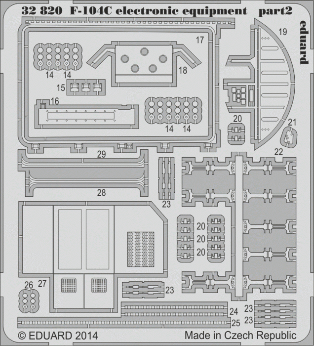 Eduard 32820 F-104C electronic equipment 1/32 Italeri – immagine 2