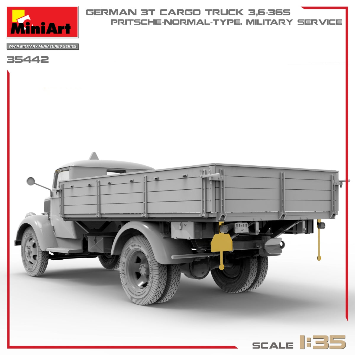 Miniart 35442 GERMAN 3T CARGO TRUCK 3,6-36S. PRITSCHE-NORMAL-TYPE. MILITARY SERVICE 1/35 – Bild 10