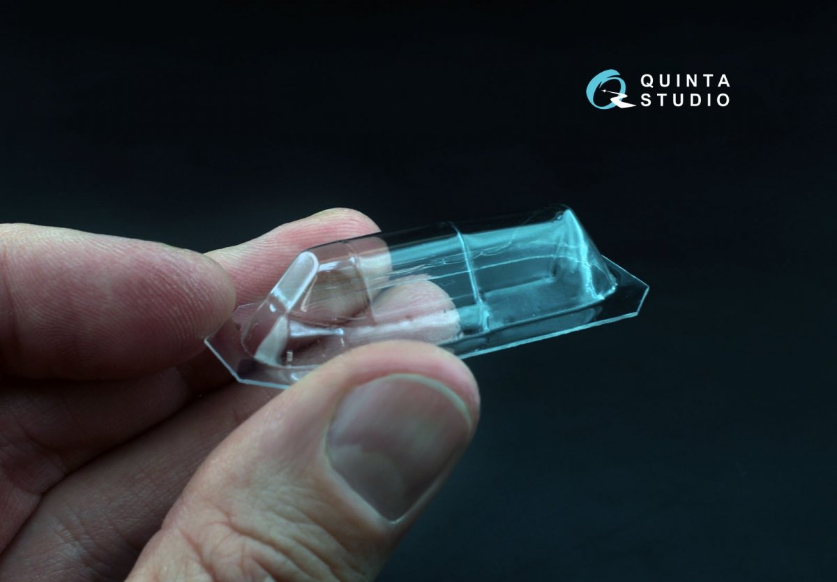 Quinta Studio QC48002-S Yak-1 vacuformed clear canopy 1 pcs (for SF or Modelsvit kit) 1/48 – image 3