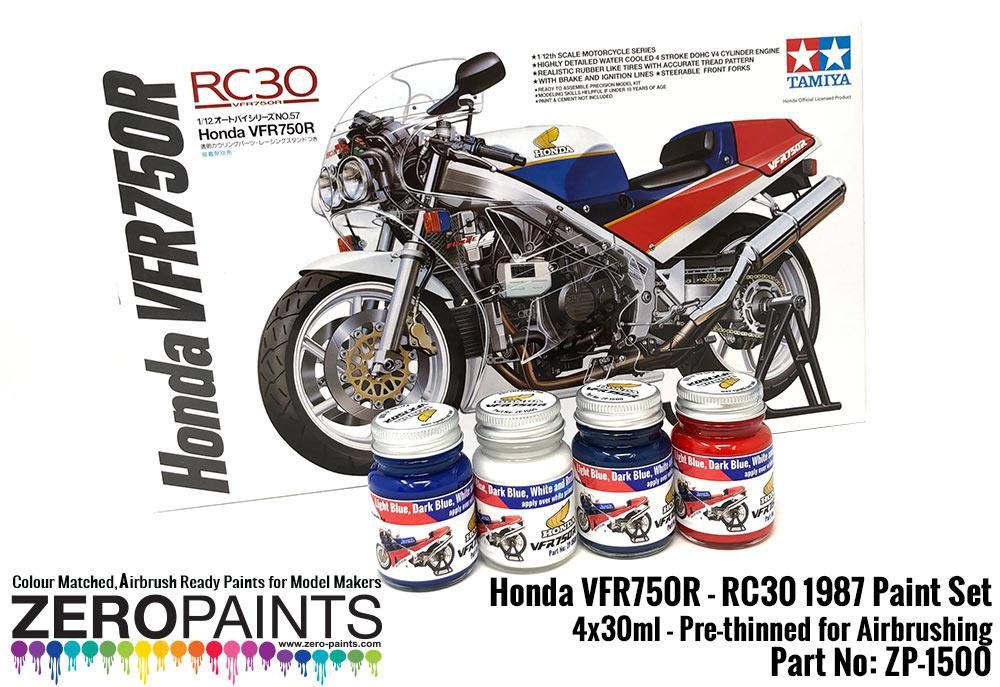 Zero Paints ZP-1500 Honda VFR750R - RC30 1987 Paint Set 4x30ml – immagine 2
