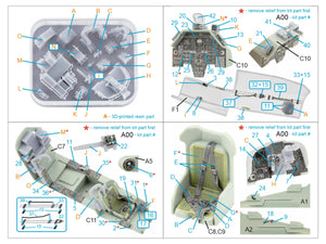 Quinta Studio QD+35121 AH-1W 3D-Printed coloured Interior on decal paper (Academy) (with 3D-printed resin parts) 1/35 – immagine 2