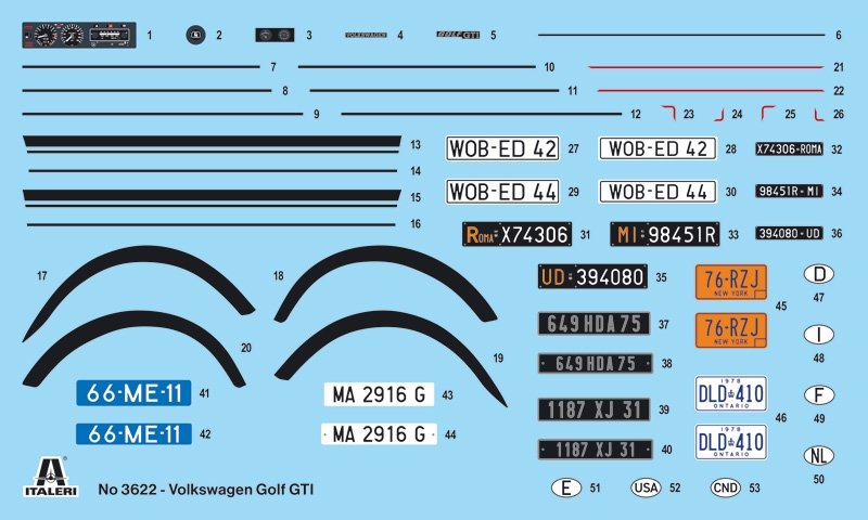 Italeri 3622 VW Golf GTI First Series 1976/78 1/24 – Bild 3