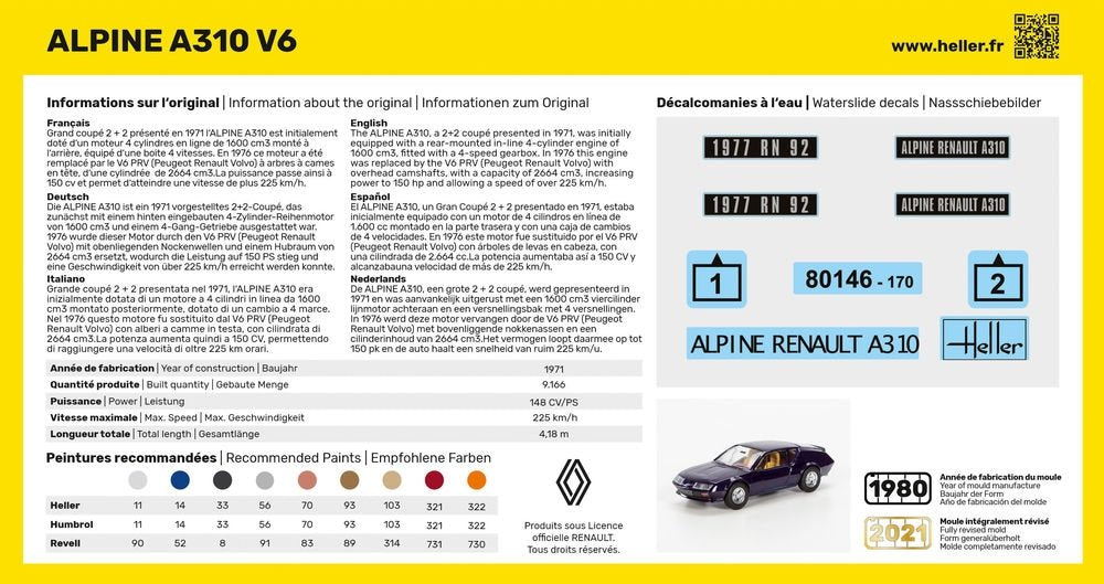 Heller 80146 Alpine A310 V6 1/43 – immagine 2