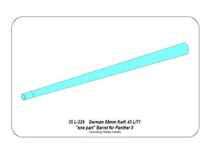 Aber 35L-229 Germ.88 mm Kw.K. 43 L/91 Barrel for Panther II 1/35 – immagine 8