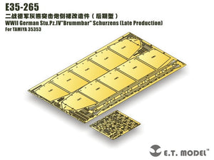 E.T. Model E35-265 WWII German Stu.Pz.IV&amp;quot;Brummbar&amp;quot; Schurzens（Late Production) Tamiya 35353 1/35