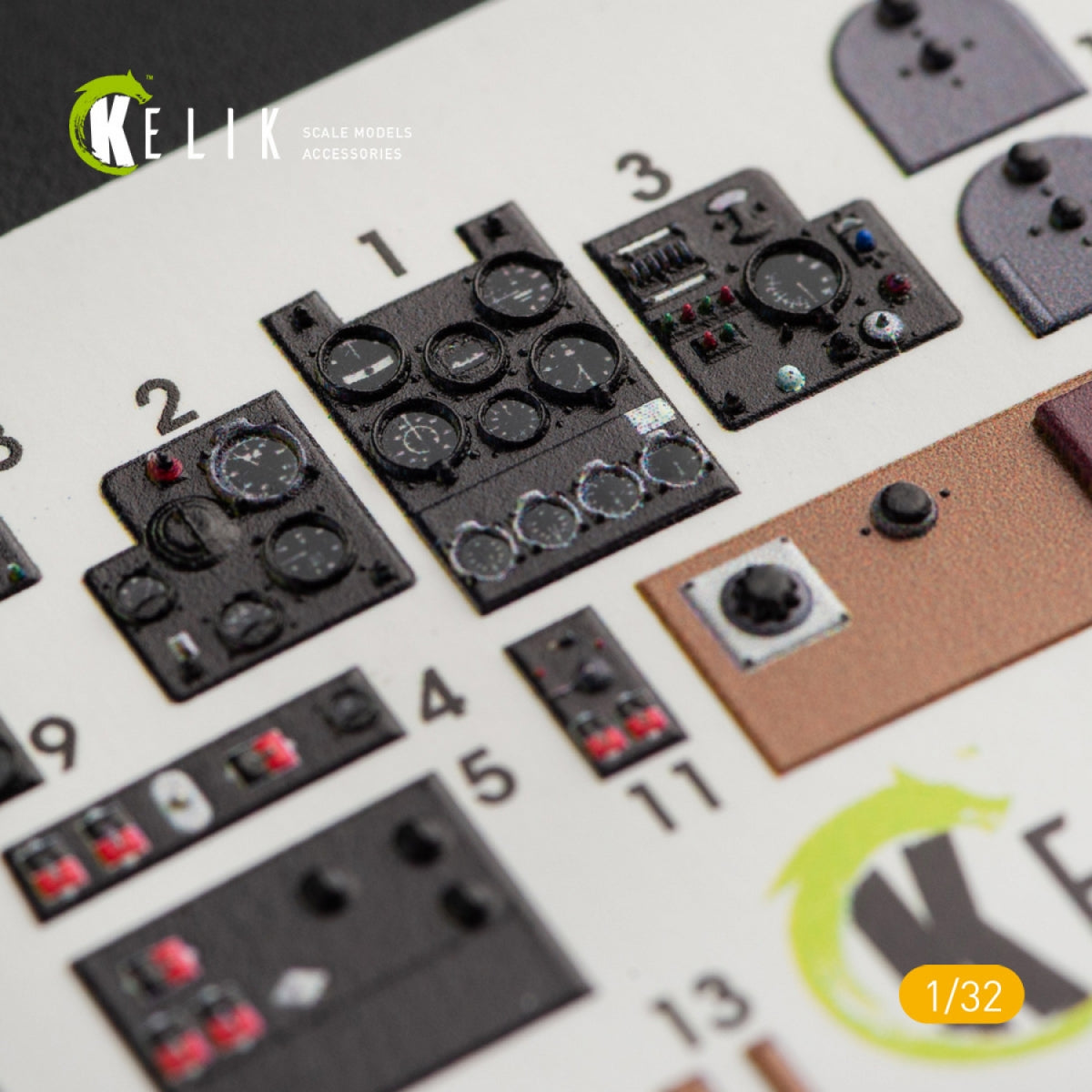 KELIK K32008 KI-61-I INTERIOR 3D DECALS FOR HASEGAWA KIT 1/32 – immagine 3