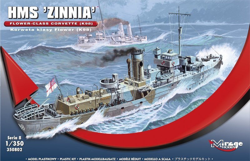 Mirage Hobby 350802 HMS Zinnia Korweta klasy Flower 1/350