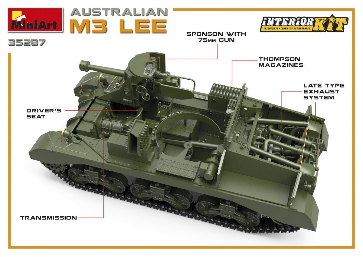 MiniArt 35287 AUSTRALIAN M3 LEE. INTERIOR KIT 1/35 – imagen 8