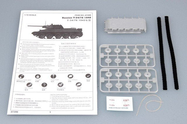 Trumpeter 07206 Russian T-34/76 1942 1/72 – zdjęcie 2