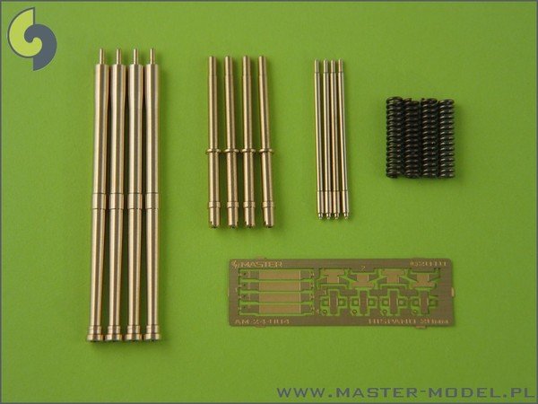 Canon Master AM-24-004 Hispano Mk II 20 mm (4 pièces) - s&amp;#39;adapte parfaitement au Mosquito d&amp;#39;Airfix (1/24)