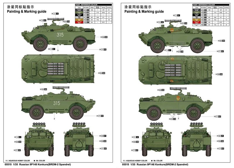 Trumpeter 05515 Russian 9P148 Konkurs BRDM-2 Spandrel 1/35 – Bild 2