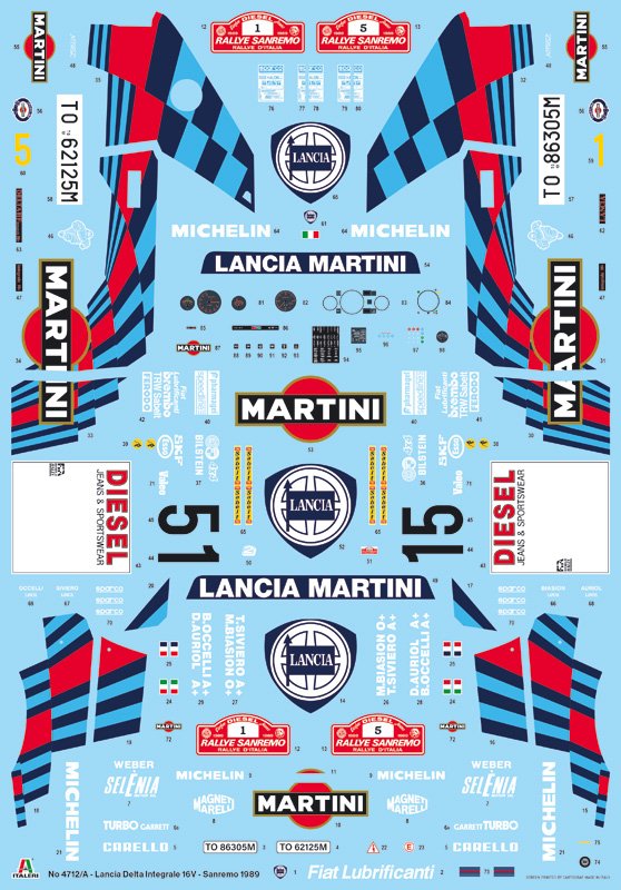 Italeri 4712 Lancia Delta HF Integrale Sanremo 1989 1/12 – imagen 16