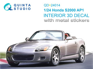 Quinta Studio QD+24014 Honda S2000 AP1 3D-Printed &amp; coloured Interior on decal paper (Tamiya) (with metal sticker parts) 1/35