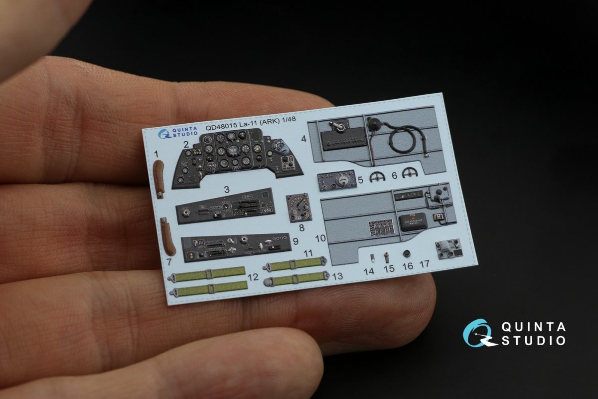 Intérieur imprimé en 3D et coloré sur papier décalcomanie Quinta Studio QD48015 La-11 (ARK) 1/48 – image 5