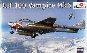 Maquette A-Model 72208 Chasseur à réaction britannique De Havilland DH.100 Vampire Mk.VI 1/72