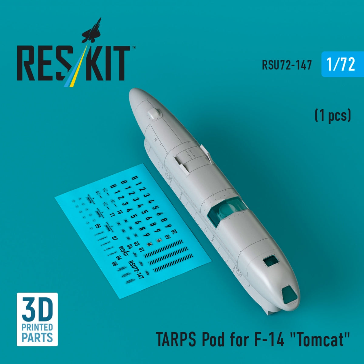RESKIT RSU72-0147 TARPS pod for F-14 &amp;quot;Tomcat&amp;quot; (1 pcs) (3D Printed) 1/72 – image 4