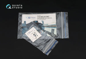 Quinta Studio QD72003 MiG-29 SMT 3D-Printed &amp;amp; coloured Interior on decal paper (for 7309 Zvezda kit)1/72 – immagine 2