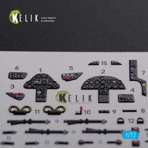 KELIK K72093 Folland Gnat T.1 interior 3D decals for Airfix kit 1/72 – Bild 2