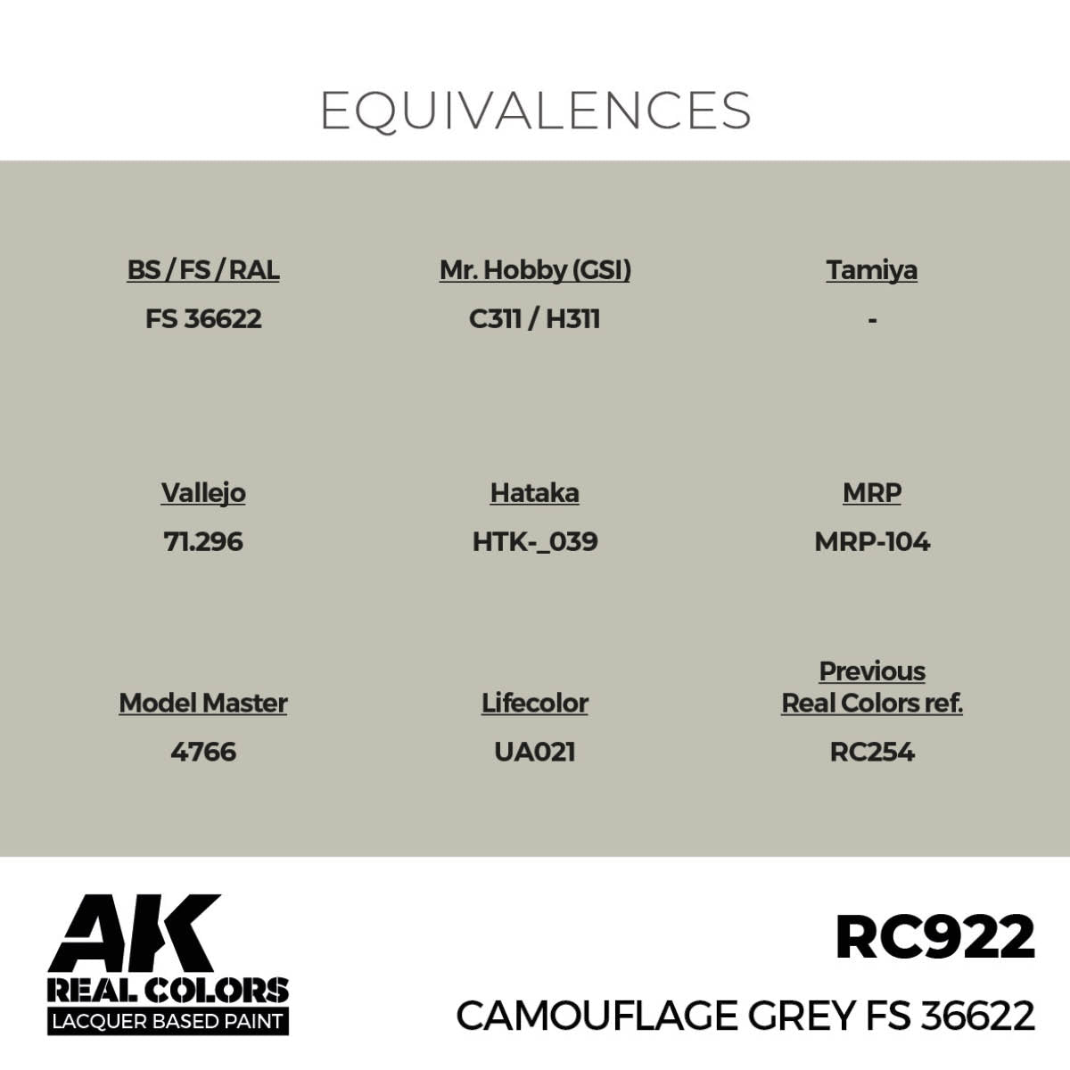 AK Interactive RC922 Camouflage Grey FS 36622 17 ml – Bild 2