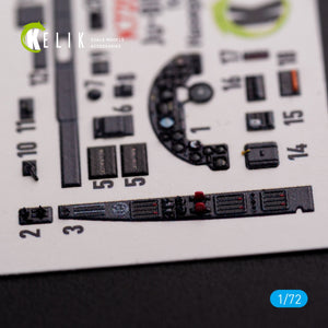 KELIK K72063 Junkers JU 88 A-4 interior 3D decals for Hasegawa kit 1/72 – immagine 8