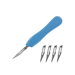 Modelcraft PKN5002-11 Plastic Scalpel Handle &amp;amp; #11 blades x 5