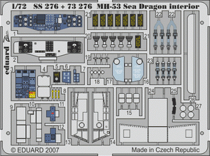 Intérieur du MH-53 Eduard 73276, échelle 1/72, ITALERI