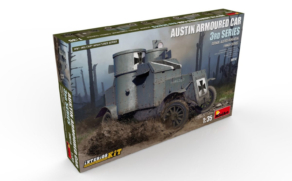 Miniart 39010 AUSTIN ARMOURED CAR 3rd SERIES: GERMAN, AUSTRO-HUNGARIAN, FINNISH SERVICE. INTERIOR KIT 1/35 – immagine 2