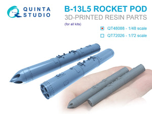 Quinta Studio QT48088 B-13L5 rocket pods, 2 pcs (for all kits) 1/48