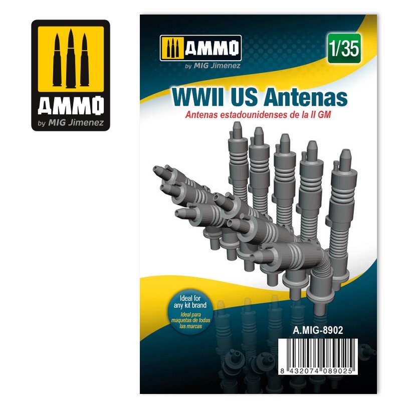 Munitions du MiG 8902, antennes américaines de la Seconde Guerre mondiale, échelle 1/35