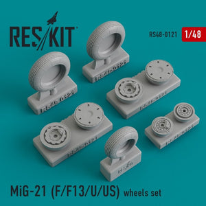 RESKIT RS48-0121 Jeu de roues MiG-21 (F/F13/U/US) 1/48