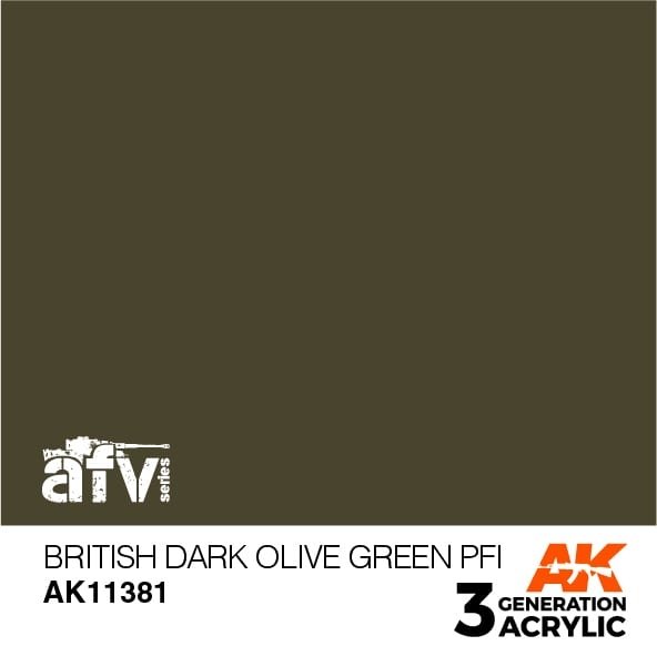 AK Interactive AK11381 PFI vert olive foncé britannique 17 ml